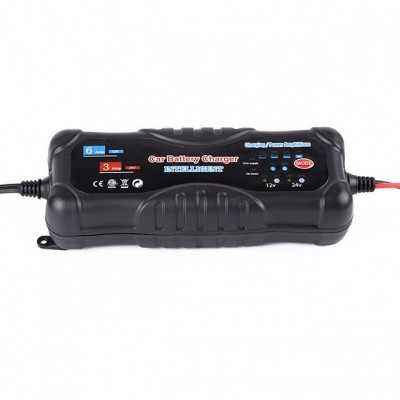 Car Battery Charger,12V 6A/24V 3A Smart Maintainer 7 Stages Trickle Chargers for Motorcycle,Lawn Mower