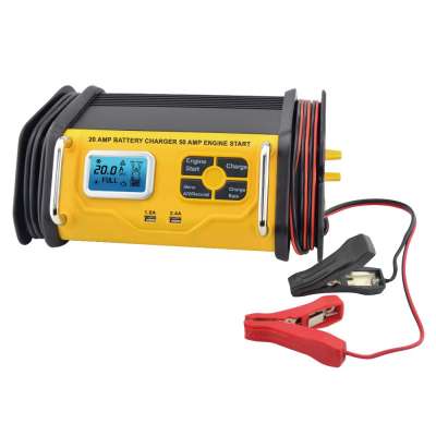 12V 20A Intelligent Battery Charger And Pulse Repair Charger with LCD Display